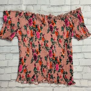 Off the shoulder floral top